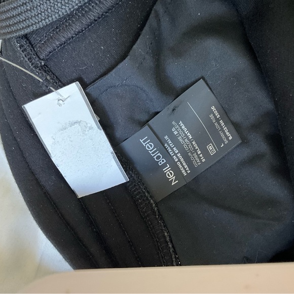 NEIL BARRETT Size L Black White Stripe Viscose Casual Pants - Picture 6 of 6